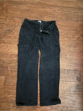 White Fox Boutique Black Cargo Pants with Utility Pockets